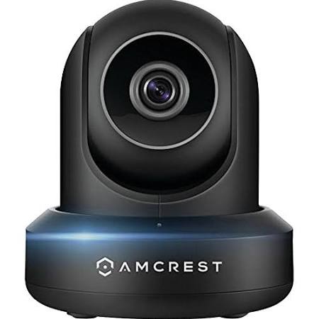 Amcrest UltraHD 2K（3MP / 2304TVL）WiFi视频安全IP摄像机，具有平移/倾斜，双频5ghz / 2.4ghz，双向音频，3兆像素@ 20FPS，90°宽视角和夜视IP3M-941B（黑色）