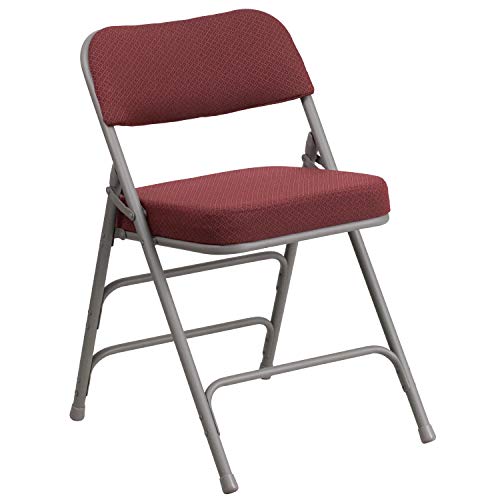Flash Furniture HERCULES 系列优质弧形三支撑双铰链布艺金属折叠椅