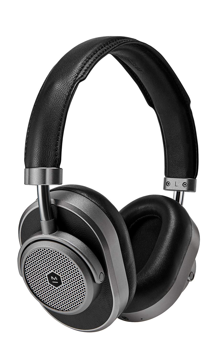Master & Dynamic MW65 主动降噪 (Anc) 无线耳机 – 带麦克风的蓝牙包耳式耳机 – 青铜色/黑色皮革