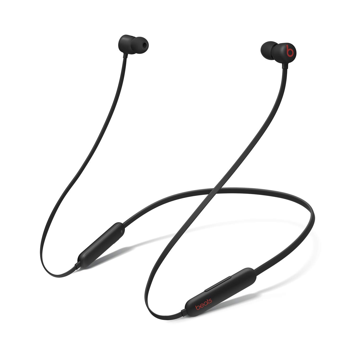 Beats Flex 无线耳机 Apple W1 耳机芯片、磁性耳塞、1 类蓝牙、12 小时聆听时间、内置麦克风 - 黑色（最新型号）（续订）