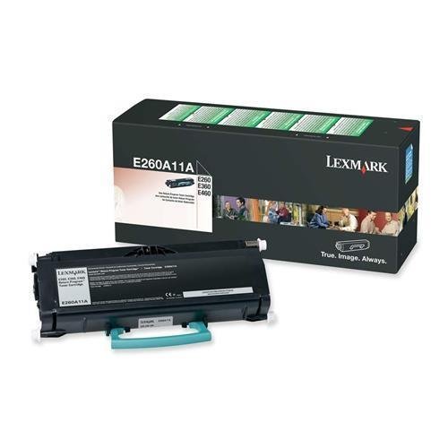 Lexmark 零售包装中的 E260A11A E260 E360 E460 E462 碳粉盒（黑色）