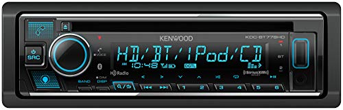 KENWOOD KDC-BT778HD 单 DIN 蓝牙 CD 汽车立体声接收器，带 Amazon Alexa 语音控制 |液晶文本显示屏| USB 和辅助输入