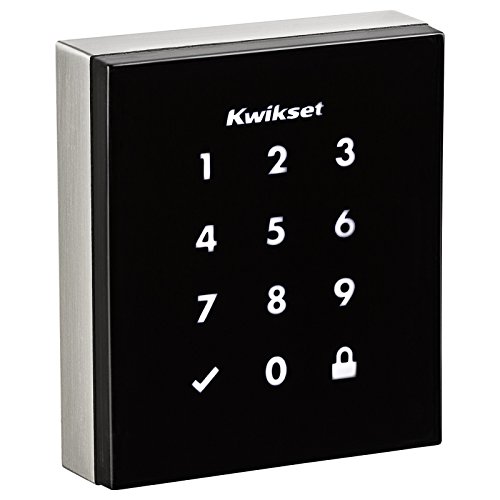 Kwikset 黑曜石超薄现代电子触摸屏无钥匙门锁...