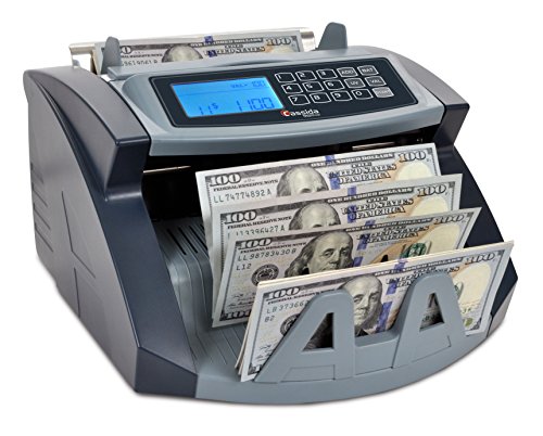 Cassida 美国点钞机 5520 UV 假钞检测，带 ValuCount 模式可批量财务报告，黑色、银色 ...