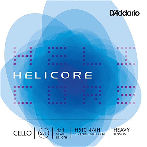  D'Addario Dâ€™Addario H510 Helicore大提琴琴弦组，4/4磅重张力（1组）–钢绞线芯，具有最佳的可演奏性和清晰，温暖的色调–多功能，耐用–密封袋可防...
