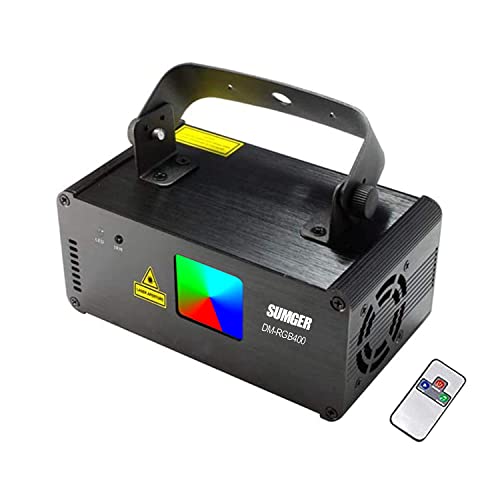 Sumger 专业 DMX512 LED 室内舞台灯 RGB 激光扫描仪光束效果舞台灯声控卧室激光投影仪灯光秀带遥控器适用于 DJ 迪斯科教堂生日派对圣诞节