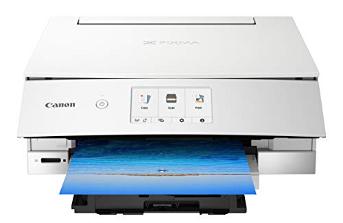 Canon USA Inc. 佳能TS8220无线多合一照片打印机，带有扫描仪和复印机，移动打印，白色，亚马逊Dash补充装