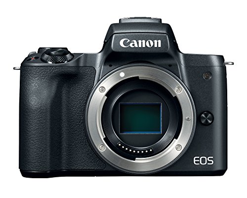 Canon EOS M50 无反光镜数码视频博客相机，配备 EF-M15-45mm 镜头和 EF-M 55-2...