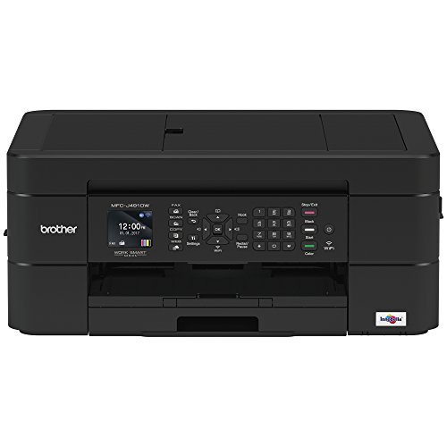 Brother 无线一体式喷墨打印机，MFC-J491DW，多功能彩色打印机，双面打印，移动打印，支持亚马逊 Dash 补充，黑色，8.5 (MFCJ491DW)