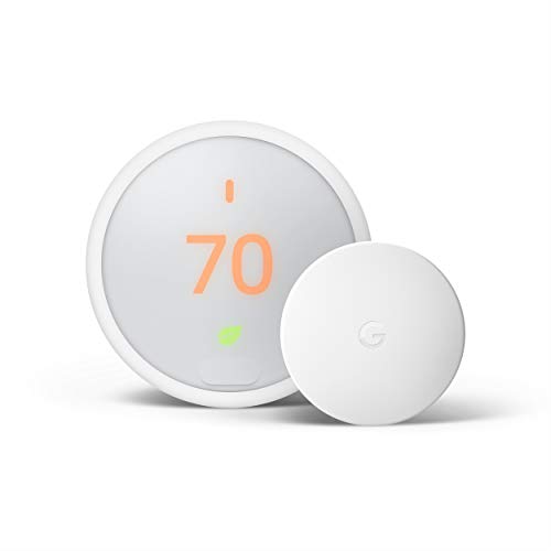 Google Nest Thermostat E - 智能恒温器 + Nest 温度传感器套装 - 白色