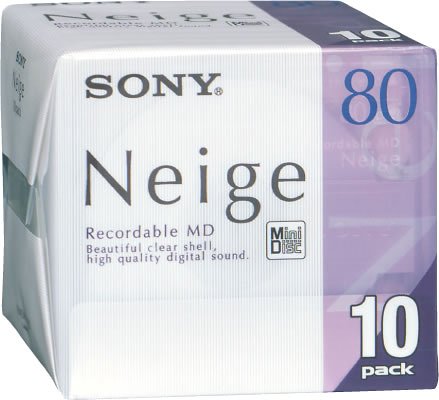 Sony MD80 Minidisc Neige 80 分钟包 10 个