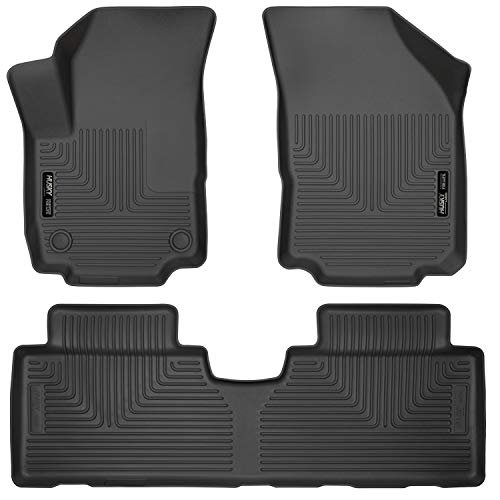 Husky Liners 耐风雨系列|前排和第二排座椅地板衬垫 - 黑色 | 99131 |适合 2018-2...