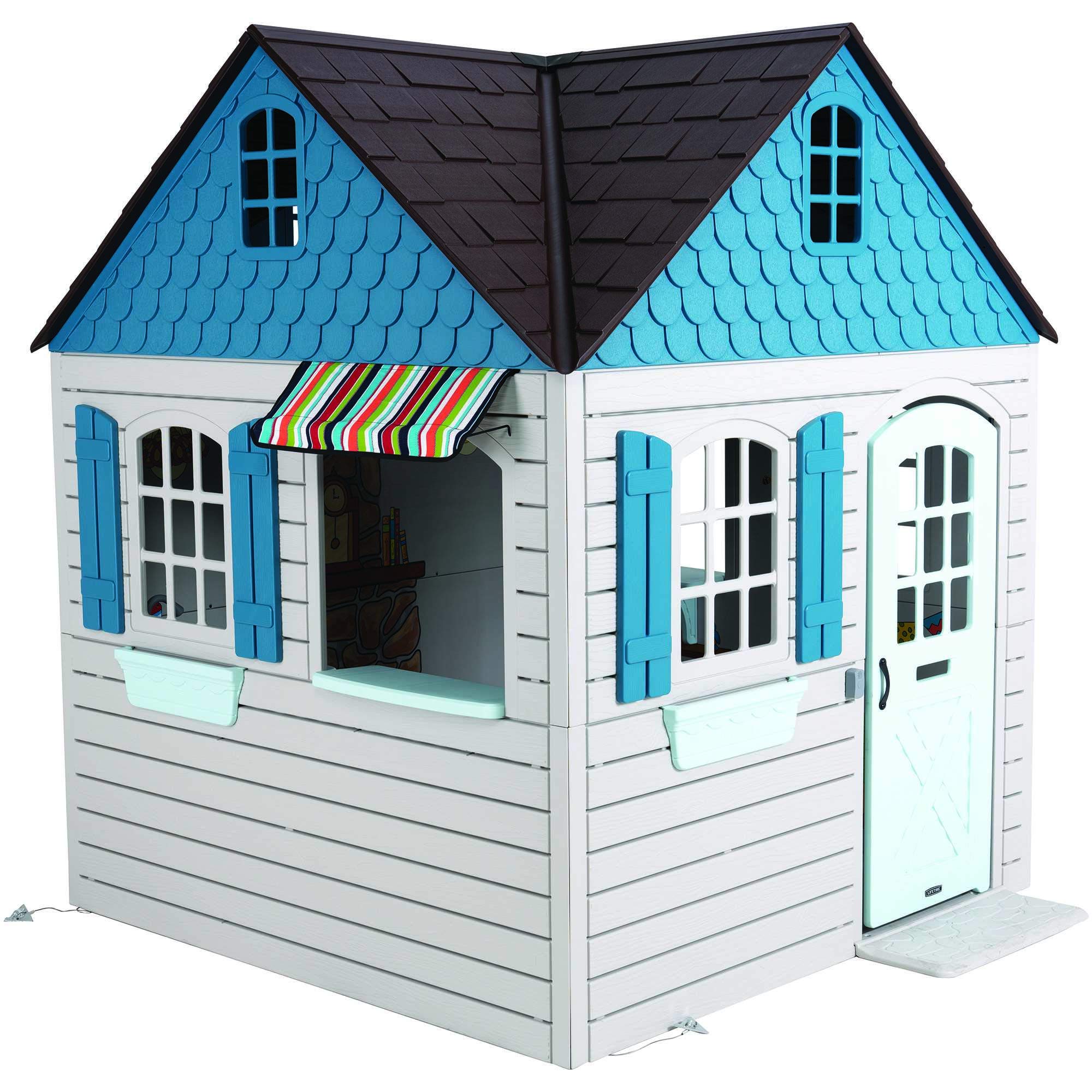 Lifetime Heavy Duty Plastic Outdoor Playhouse, 6...