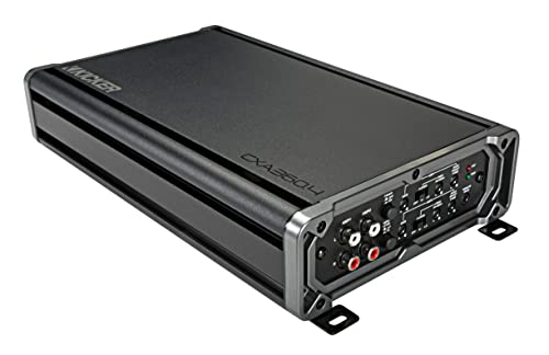 Kicker 46CXA3604T 具有可变高通和低通滤波器的 360 瓦 RMS 4 通道 50-200 Hz 汽车音频 A/B 类放大器