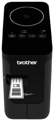 Brother P-touch，PTP750W，无线标签制作器，NFC 连接，USB 接口，移动设备打印，黑色