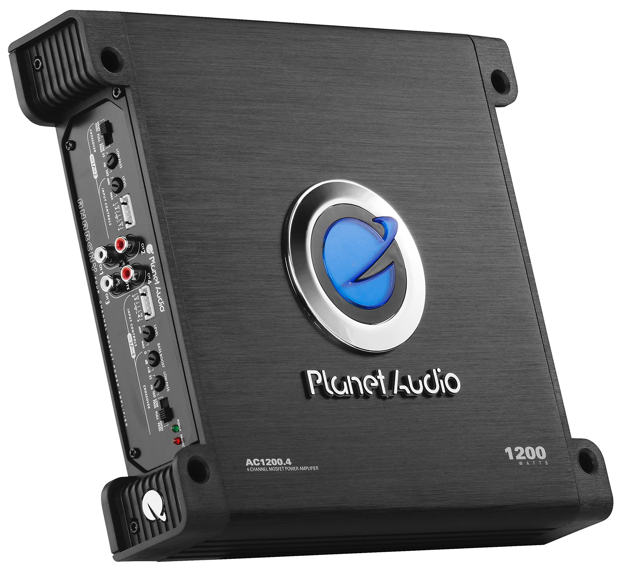 Planet Audio AC1200.4 4 通道汽车放大器 - 1200 瓦、全频、A/B 类、2-4 欧姆稳定、Mosfet 电源、可桥接