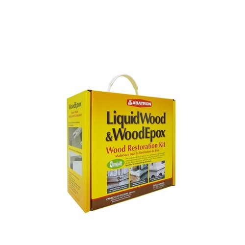 Abatron 木材修复 4 夸脱套件包括 2 夸脱 LiquidWood 环氧木材硬化剂/固化剂和 2 夸脱 WoodEpox 环氧木材填料