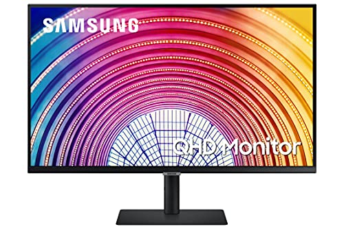 Samsung S60A 系列 27 英寸 WQHD (2560x1440) 电脑显示器，75Hz，IPS 面板，HDMI，HDR10（10 亿色），高度可调节支架，TUV 认证智能护眼 (LS27A600NWNXGO)