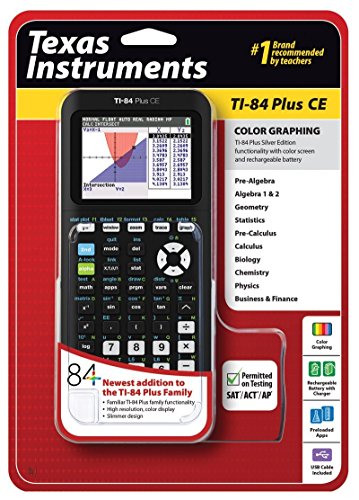 Texas Instruments TI-84 Plus CE 绘图计算器，黑色