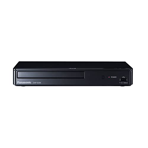 Panasonic 具有全高清画质和高分辨率杜比数字音效的蓝光 DVD 播放器，DMP-BD84P-K，黑色