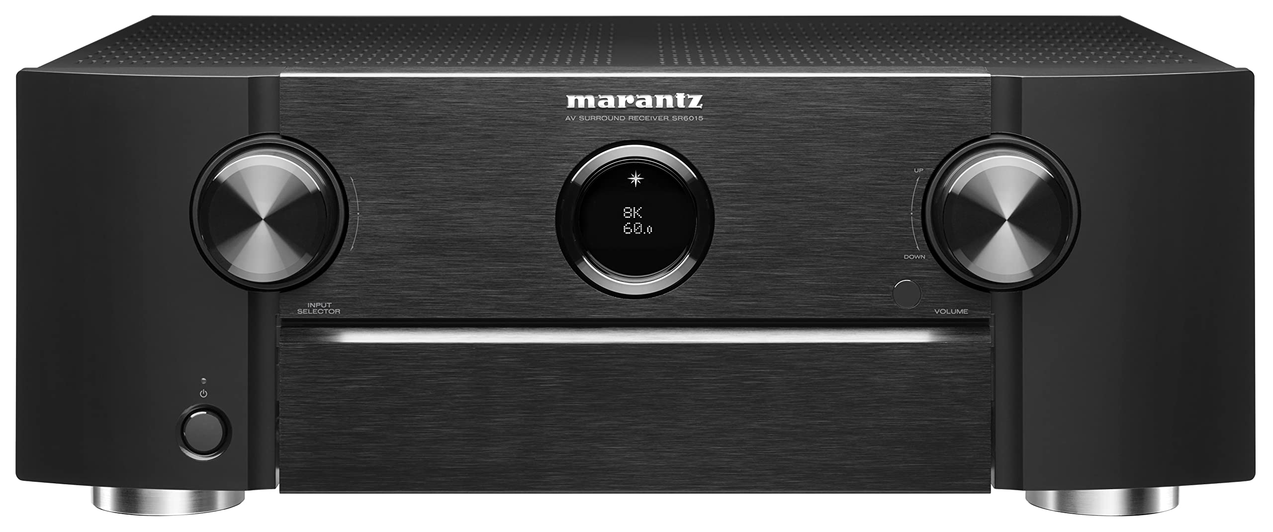 Marantz SR6015 9.2 声道 8K AV 接收器，带 3D 音频、内置 HEOS 和语音控制
