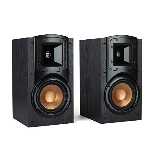 Klipsch Synergy Black Label B-200 书架式扬声器，采用专有喇叭技术，5.25?高输出低音扬声器和动态 .75？黑色环绕声或前置扬声器的高音扬声器