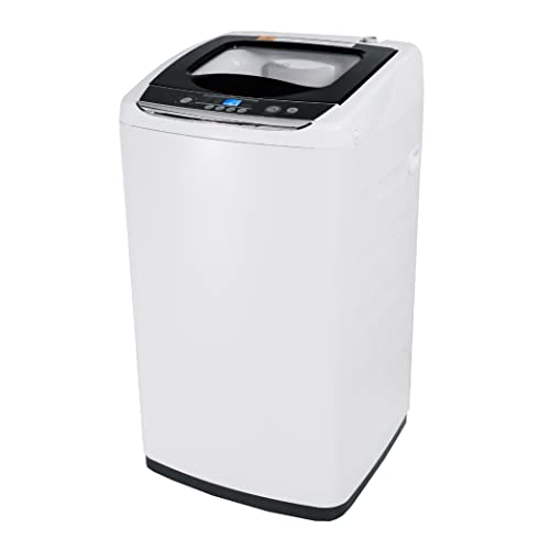 BLACK+DECKER 便携式洗衣机，紧凑型波轮洗衣机，0.9 立方英尺浴缸，白色，BPWM09W