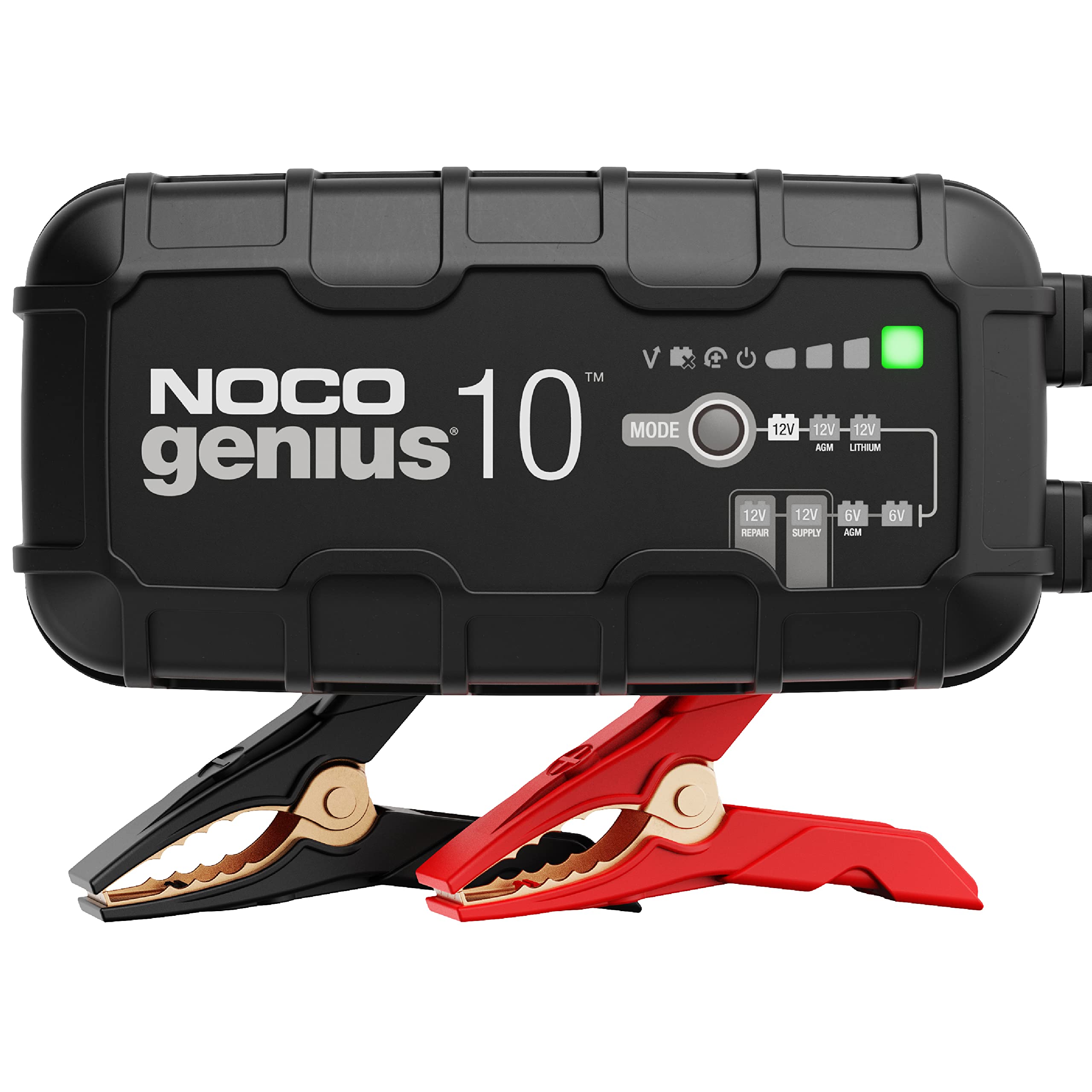 NOCO GENIUS10、10A 智能汽车电池充电器、6V 和 12V 汽车充电器、电池维护器、涓流充电器、...