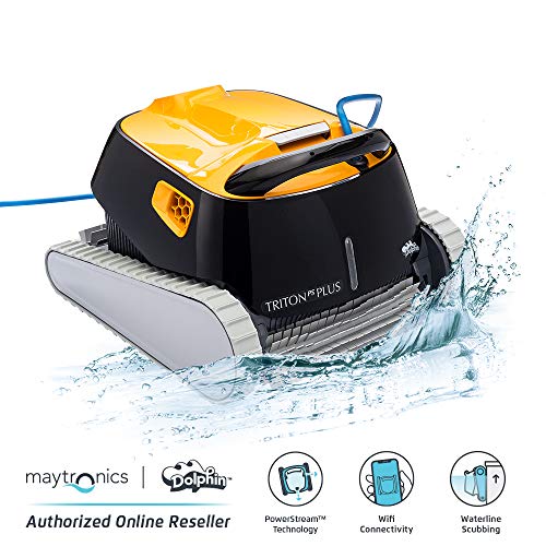 Dolphin Triton PS Plus 机器人泳池清洁器，带 WiFi 连接泳池清洁，非常适合 50 英尺以下的游泳池