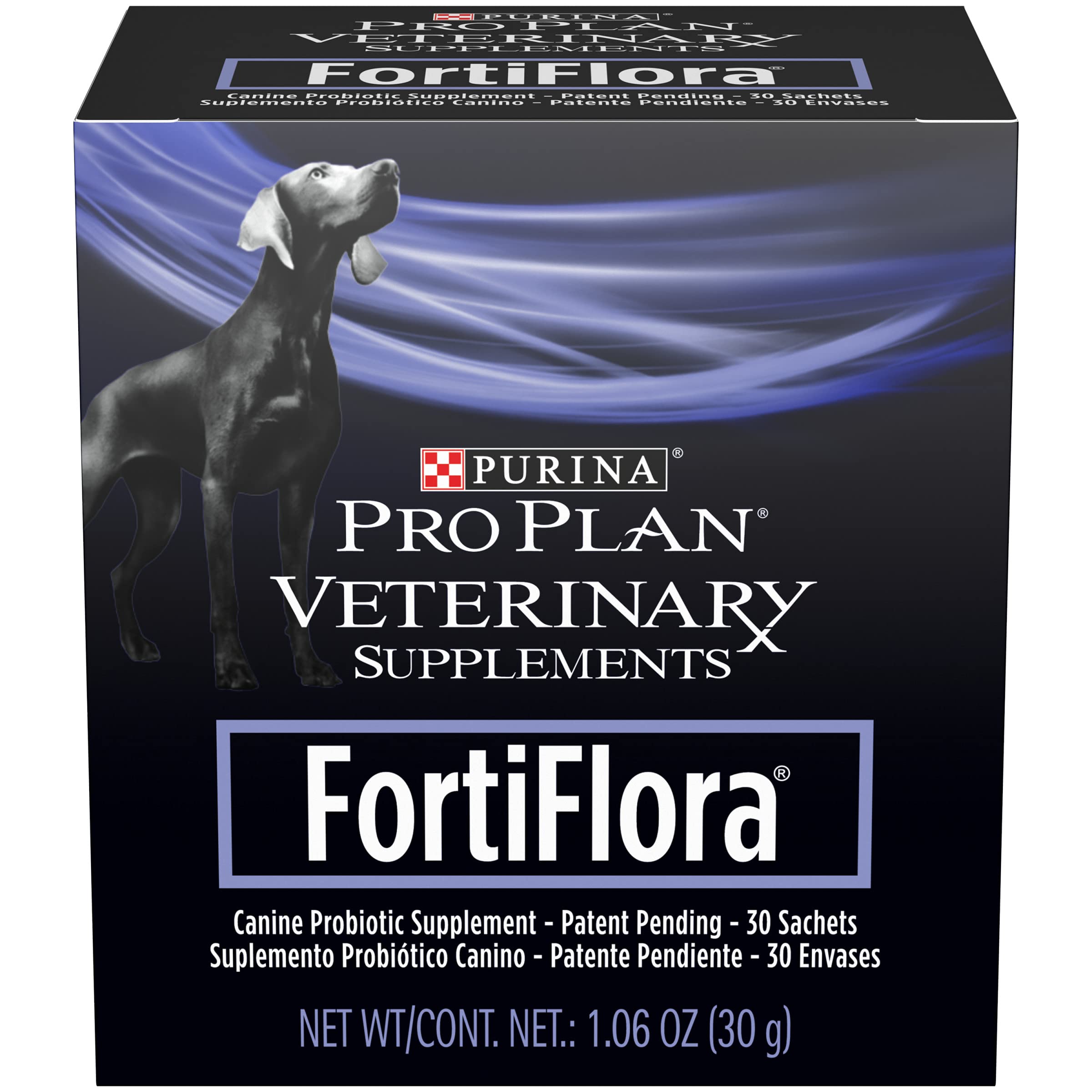 Purina Pro Plan Veterinary Diets Purina FortiFlora 狗用益生菌、Pro Plan 兽医补充剂粉末或咀嚼式益生菌狗补充剂