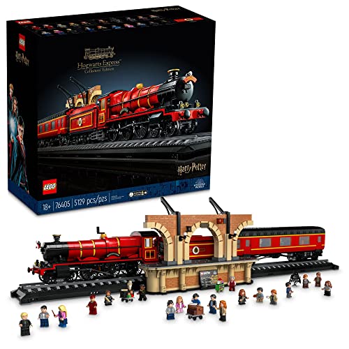 LEGO 哈利·波特霍格沃茨特快列车典藏版 76405，电影中的标志性蒸汽火车模型复制品，成人收藏纪念品套装...