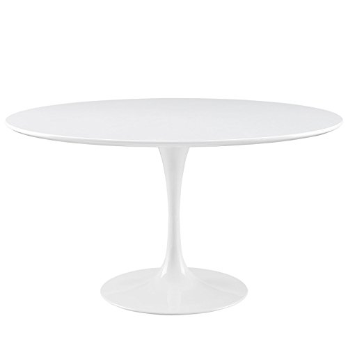 Modway Lippa 54' 白色圆形餐桌