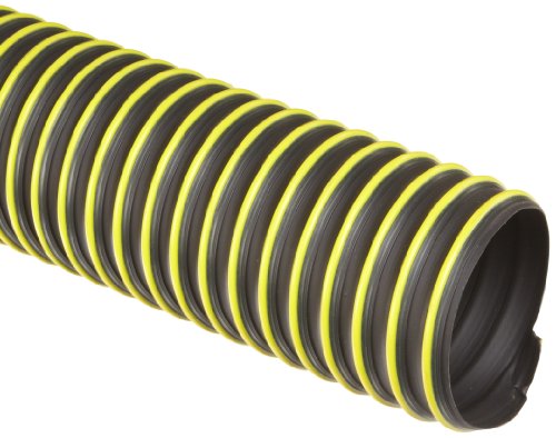 Flexaust Flexadux T-7W 热塑性橡胶管道软管，黑色，适用于灰尘、碎屑、刨花