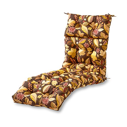 Greendale Home Fashions 72 英寸露台躺椅垫，Timberland 花卉图案