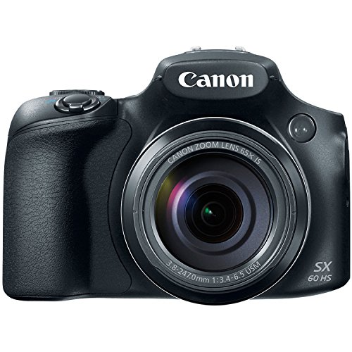 Canon Powershot SX60 16.1MP数码相机65倍光学变焦镜头3英寸LCD倾斜屏幕（黑色）
