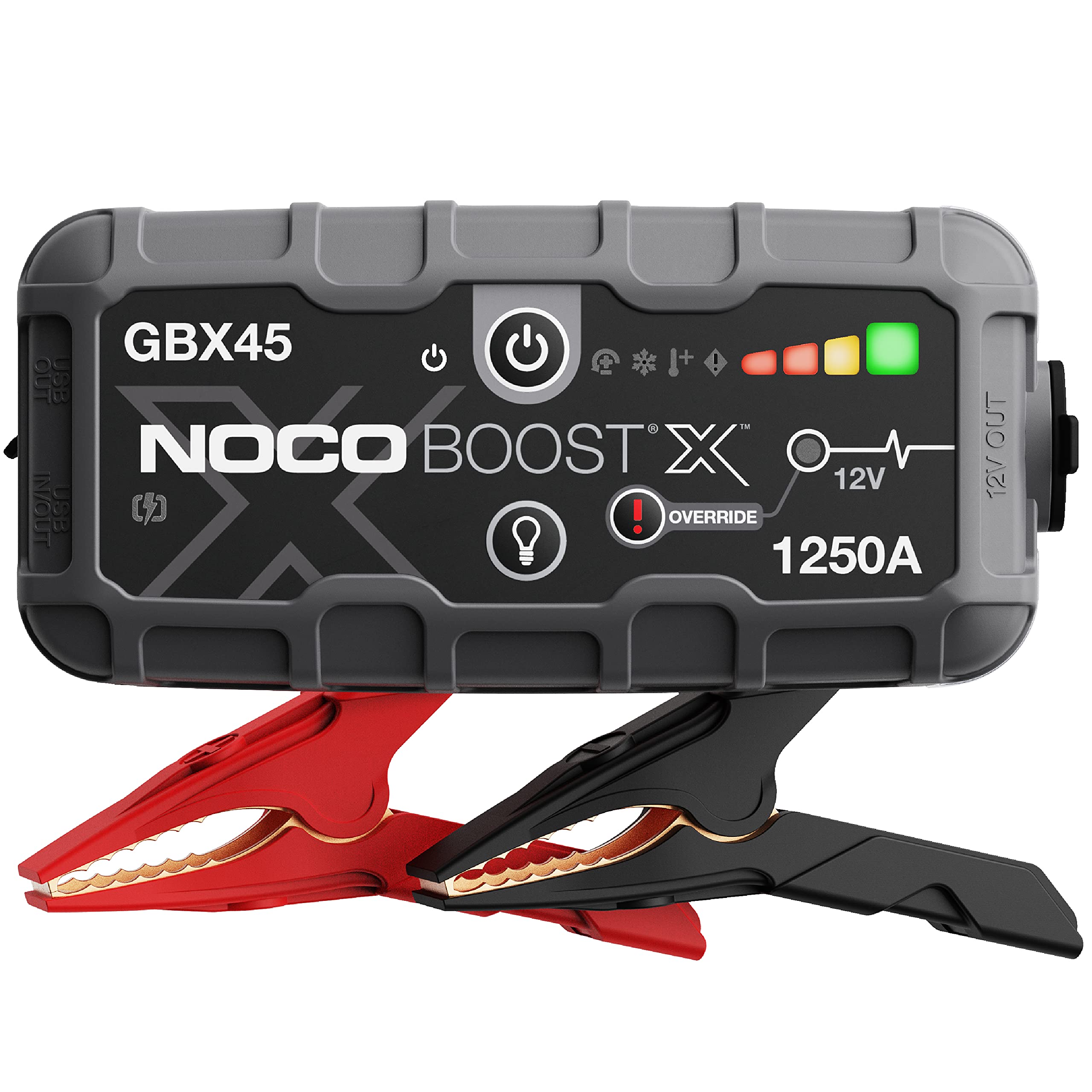  NOCO Boost X GBX45 1250A 12V UltraSafe 便携式锂应急启动器、汽车电池增压器组、USB-C 移动电源充电器以及适用于最高 6.5 升汽油发动机和 4.0 升柴油发动机的跨...