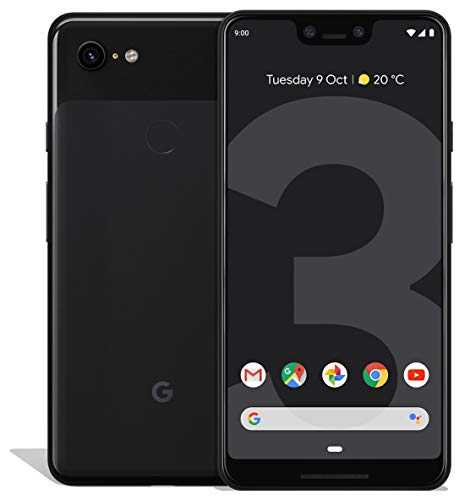 Google Pixel 3 XL 64GB 无锁版 GSM 和 CDMA 4G LTE Android 手机带 12.2MP 后置摄像头和双 8MP 前置摄像头 - 纯黑色（续订）