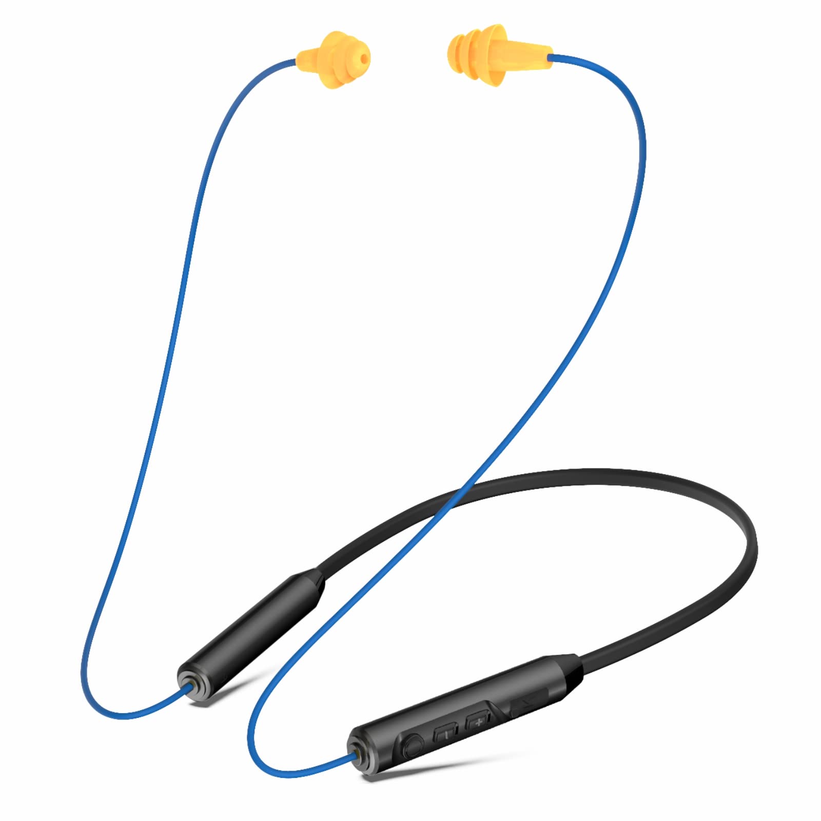 mipeace 蓝牙耳塞耳机，颈带式无线耳塞耳塞 - 29db 降噪隔离入耳式耳塞耳机，带麦克风和控件，IPX5 防汗，19 小时以上电池，确保工作安全