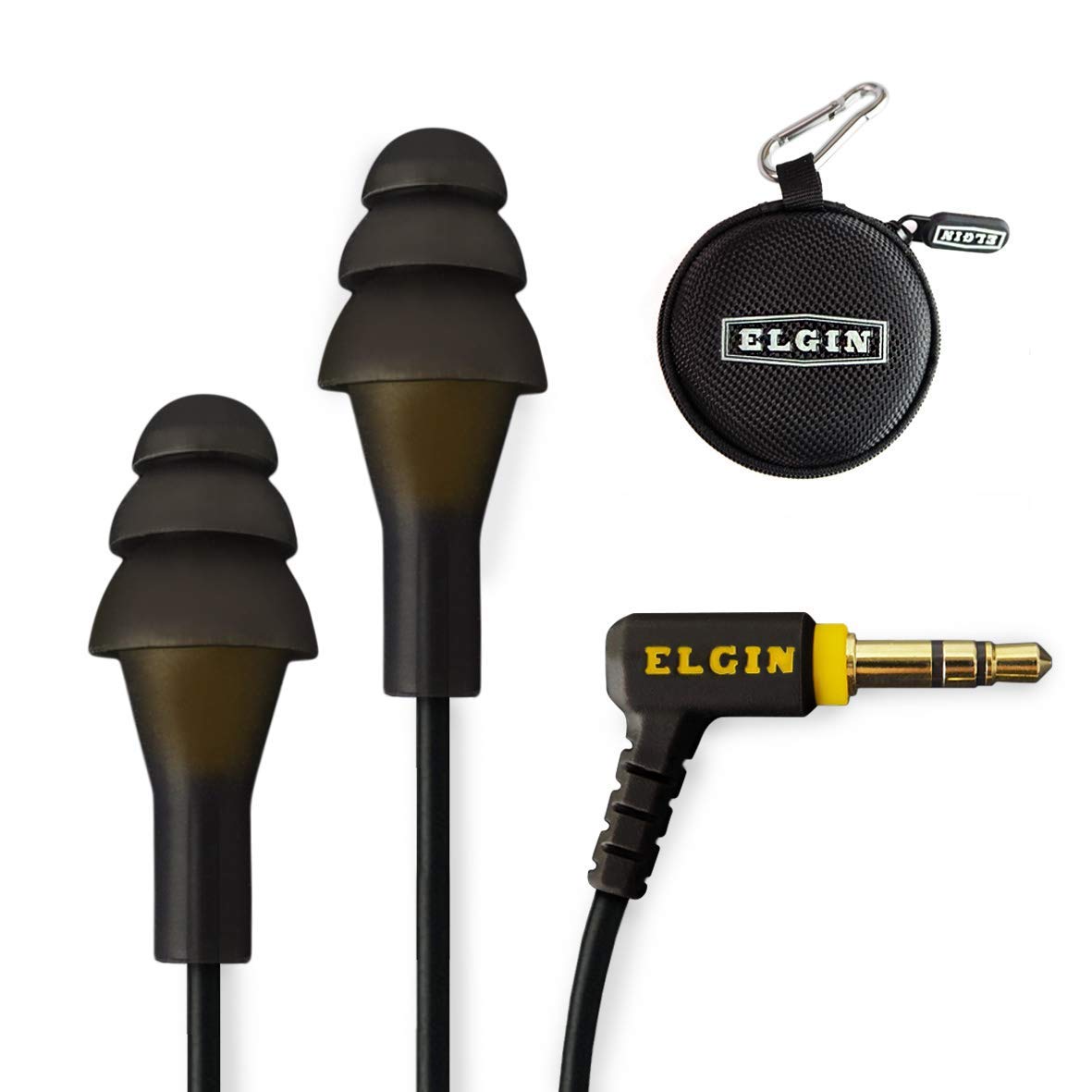 Elgin Ruckus 耳塞式耳机 |符合 OSHA 标准的降噪入耳式耳机：隔离耳塞式耳机