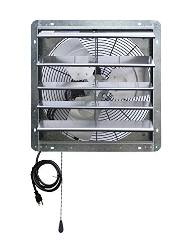 iLIVING 18'壁挂式百叶窗排气温度控制系统3速通风风扇，用于家用阁楼，棚或车库通风，1736 CFM，...