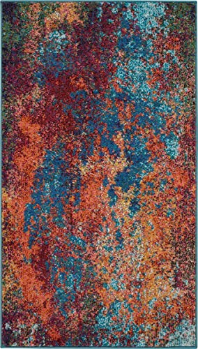 Nourison Celestial 现代现代大西洋地区地毯长条 2' x 6'...