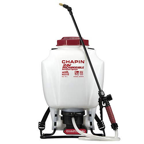 Chapin 63924 4-加仑24伏特延长喷雾时间电池背包喷雾器，用于肥料，除草剂和农药，4-加仑（1喷雾器/包装）