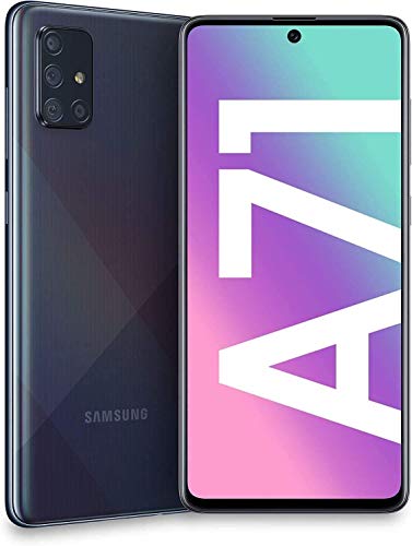 Samsung Galaxy A71 (5G) 128GB（6.7 英寸）显示屏四摄像头 64MP A716U 智能手机 - 黑色 - T-Mobile 锁定 -（续订）