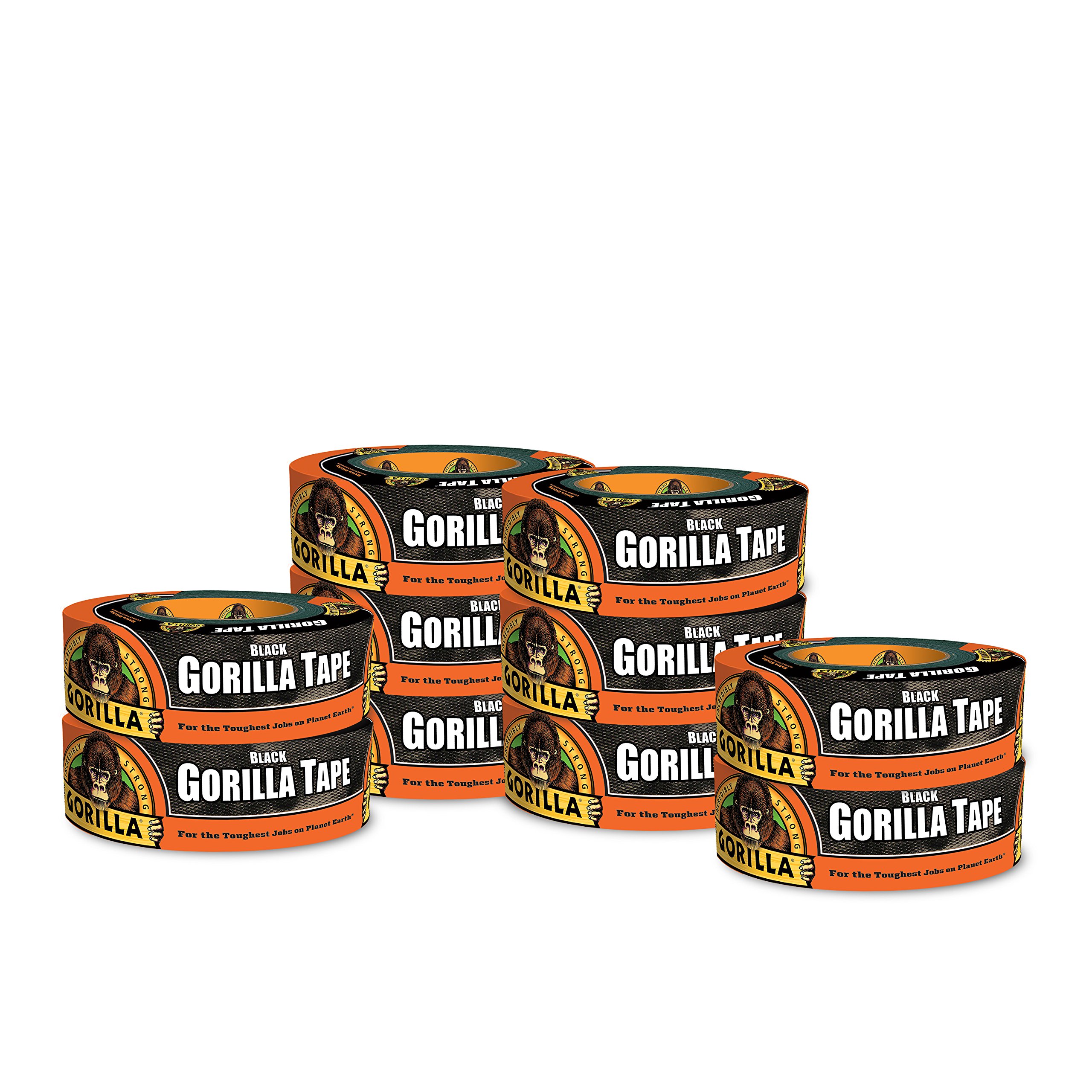 Gorilla Glue Gorilla 黑色管道胶带，1.88' x 35 码，黑色，（10 件装）...