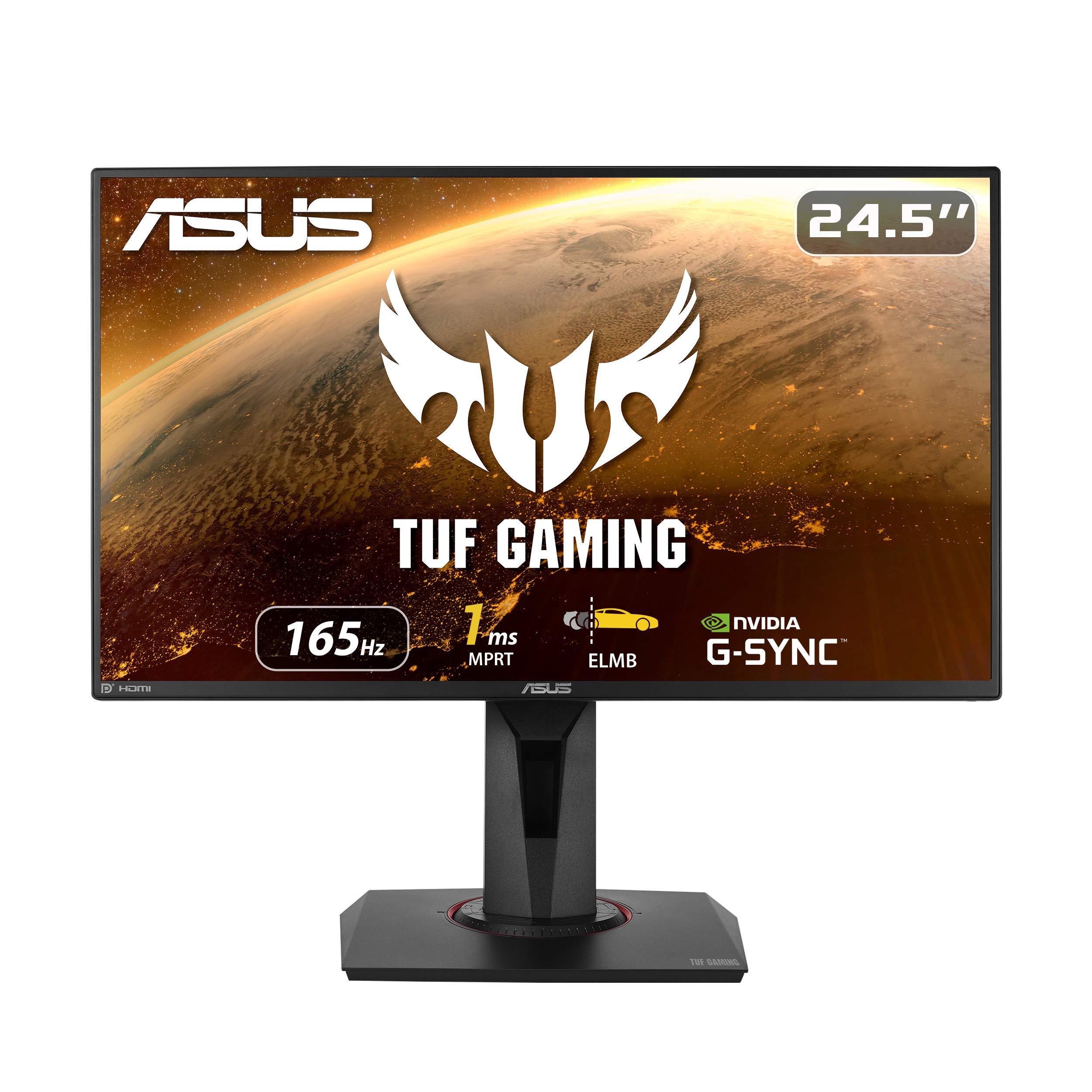 Asus TUF Gaming VG259QR 24.5 游戏显示器，1080P 全高清，165Hz（支持 1...