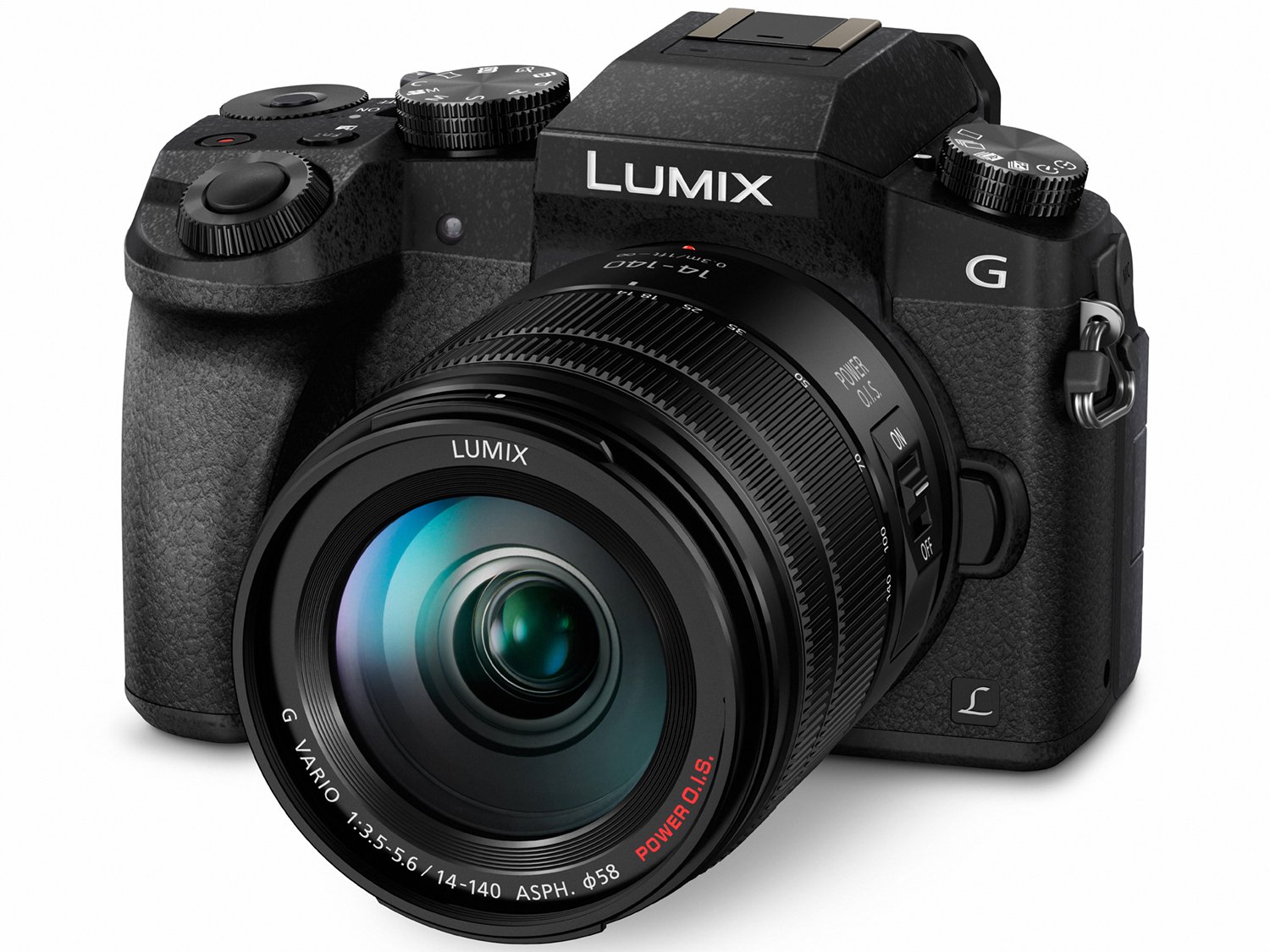 Panasonic 松下LUMIX G7 4K无反光镜相机，配备14-140mm Power OIS镜头，16百万像素，3英寸触摸LCD，DMC-G7HK（美国黑色）