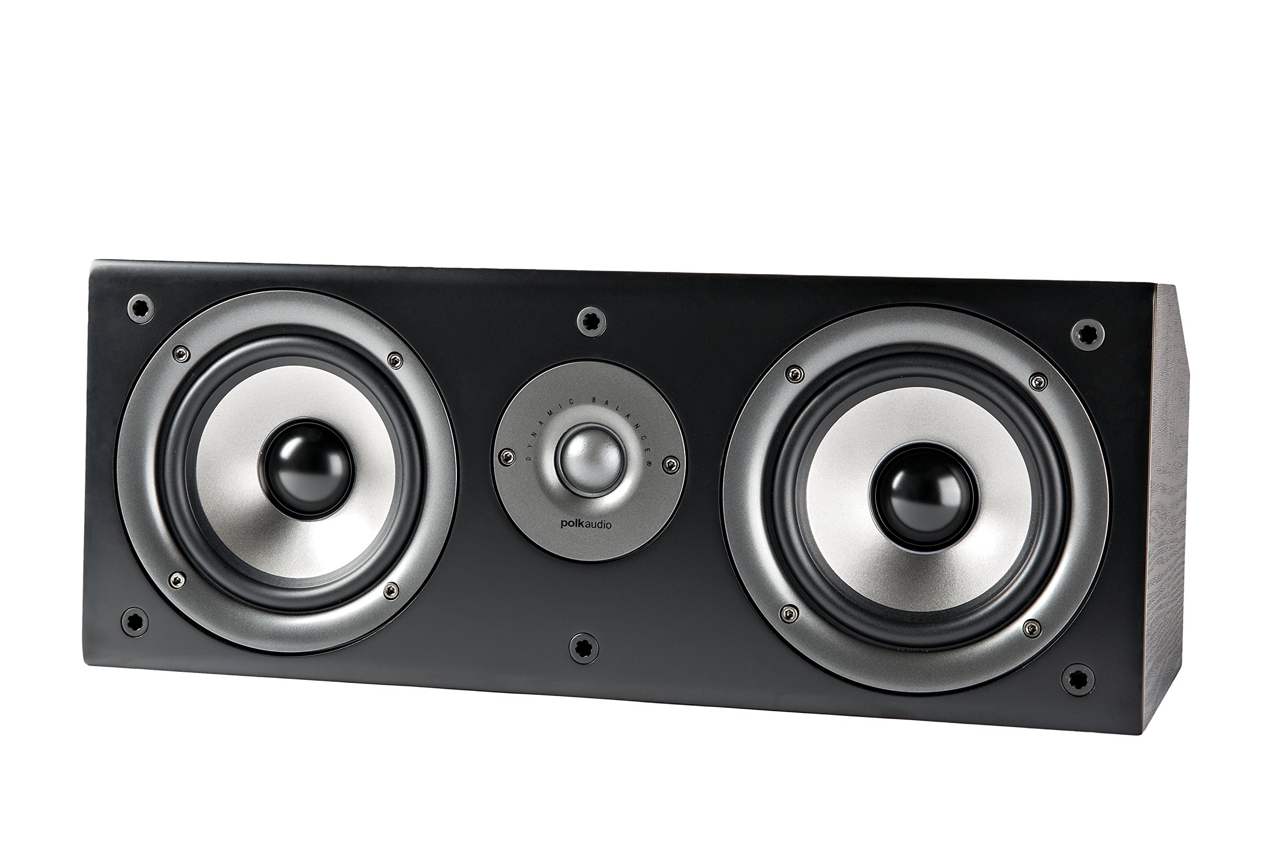 Polk Audio CS1 系列 II 中置声道扬声器 |独特的设计|独立或补充监控 40、60 和 70 个扬声器 |可拆卸格栅|黑色的