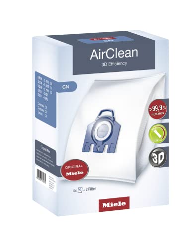 Miele GN AirClean 3D 高效真空吸尘器袋 - 2 盒 - 包括 8 个正品 Airclean...