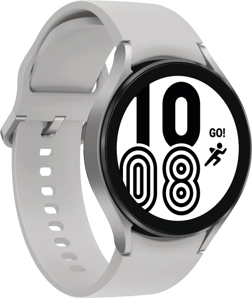 Samsung Galaxy Watch 4 智能手表 44 毫米，附赠额外表带，银色 (SM-R870NZSCXAA)