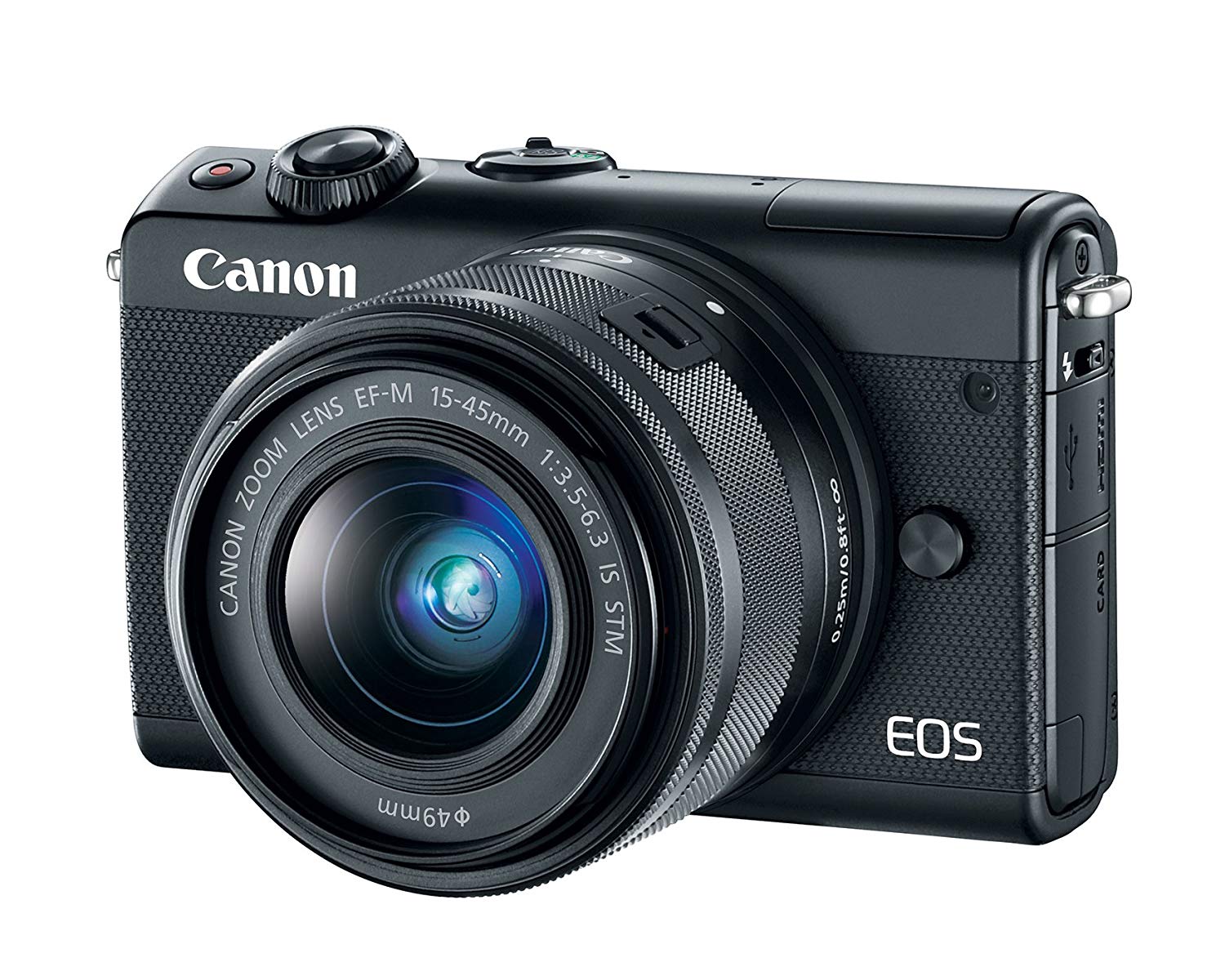 Canon 带15-45mm镜头的EOS M100无反光镜相机-启用Wi-Fi，蓝牙和NFC（黑色）